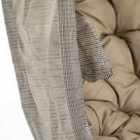 Outsunny Hängesessel mit Gestell - Faltbarer Egg Chair mit Kissen für Garten & Terrasse, Khaki