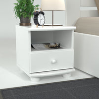 Claudia Kiefer Massivholz Nachttisch Nachtschrank | 1-Schublade und 1 Regal | 100% Bio Kiefer