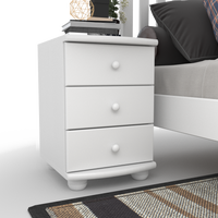 Claudia Kiefer Massivholz Nachttisch Nachtschrank | 3-Schubladen | 100% Bio Kiefer
