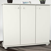 Anika Kommode Sideboard 110er | Anrichte | 3-Türig mit Regalfächer | 100% Bio Kiefer Massivholz