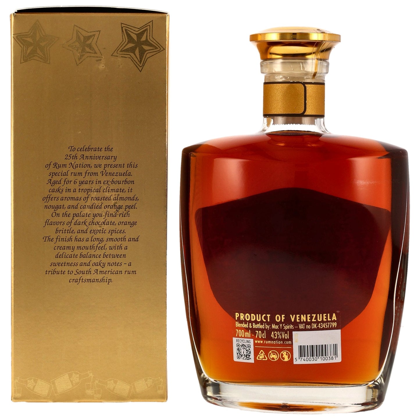 Venezuela XO - Rum Nation - 25th Anniversary Decanter