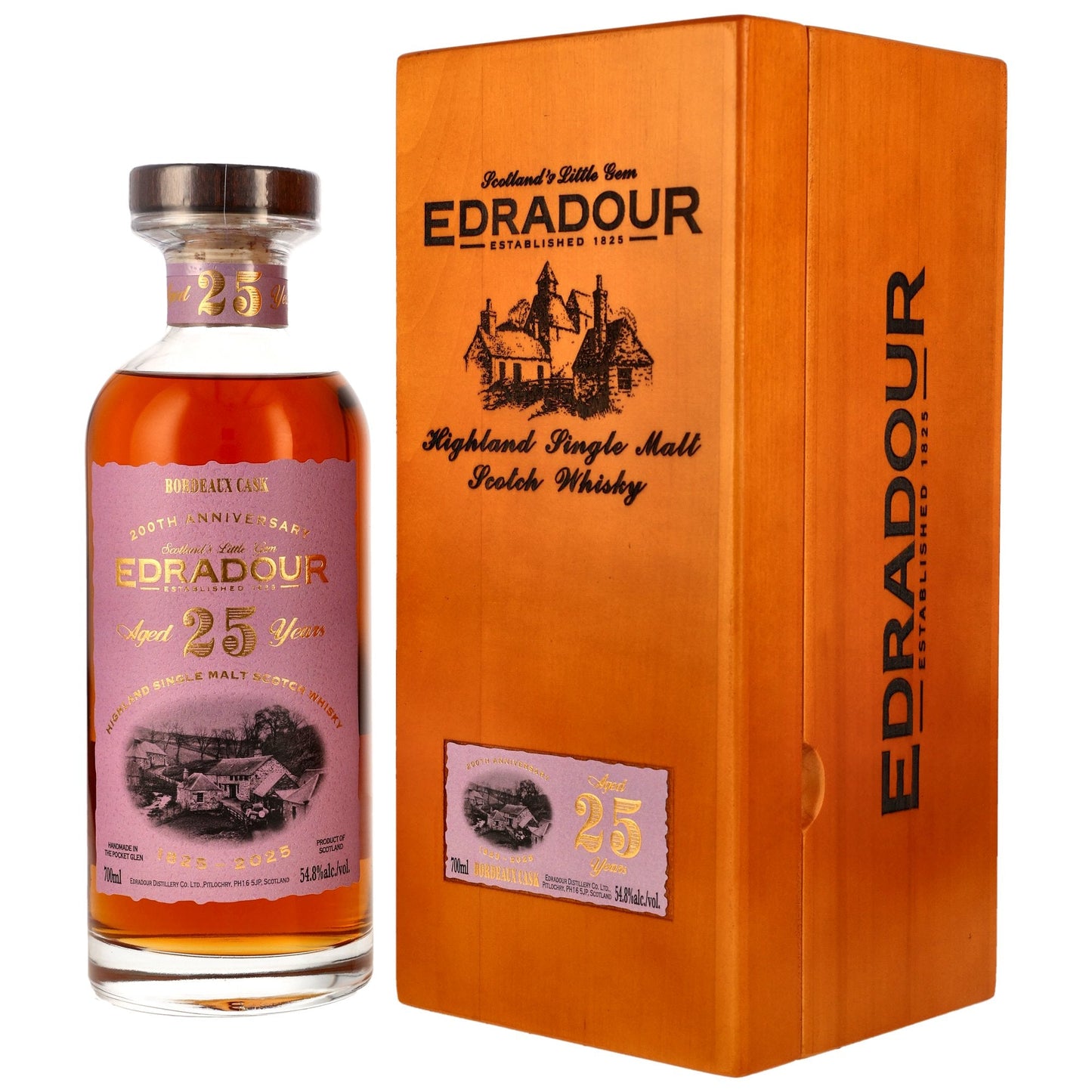 Edradour 25 1999/2025 - 200th Anniversary - 1st Fill Bordeaux Cask #811