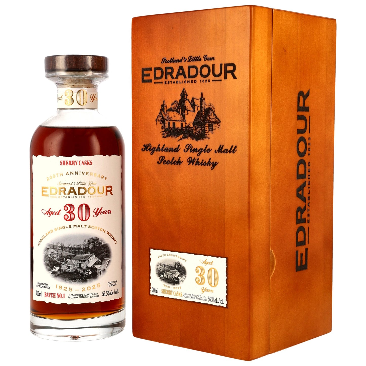 Edradour 30 1995/2025 - 200th Anniversary - Batch #1 , 1st Fill Sherry Butts #2101+2109