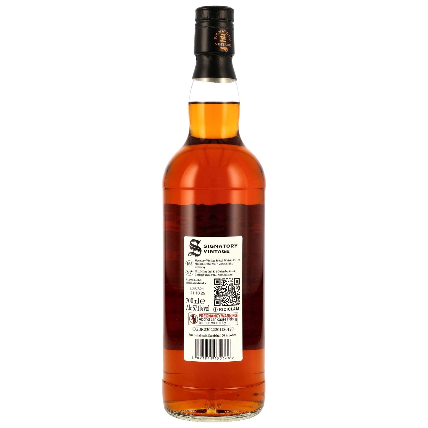 Staoisha (Bunnahabhain) 10 2014/2025 - Signatory Vintage - 100 PROOF #61