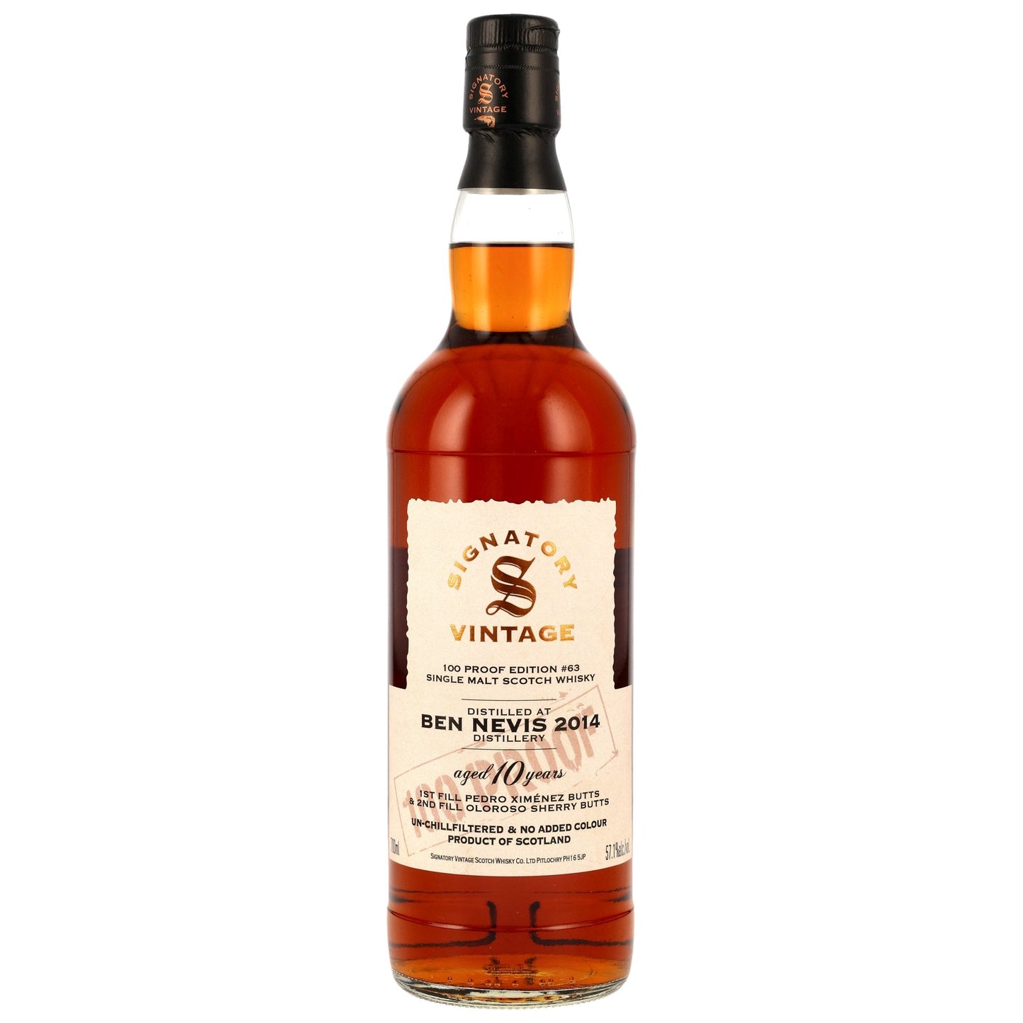 Ben Nevis 10 2014/2025 - Signatory Vintage - 100 PROOF #63