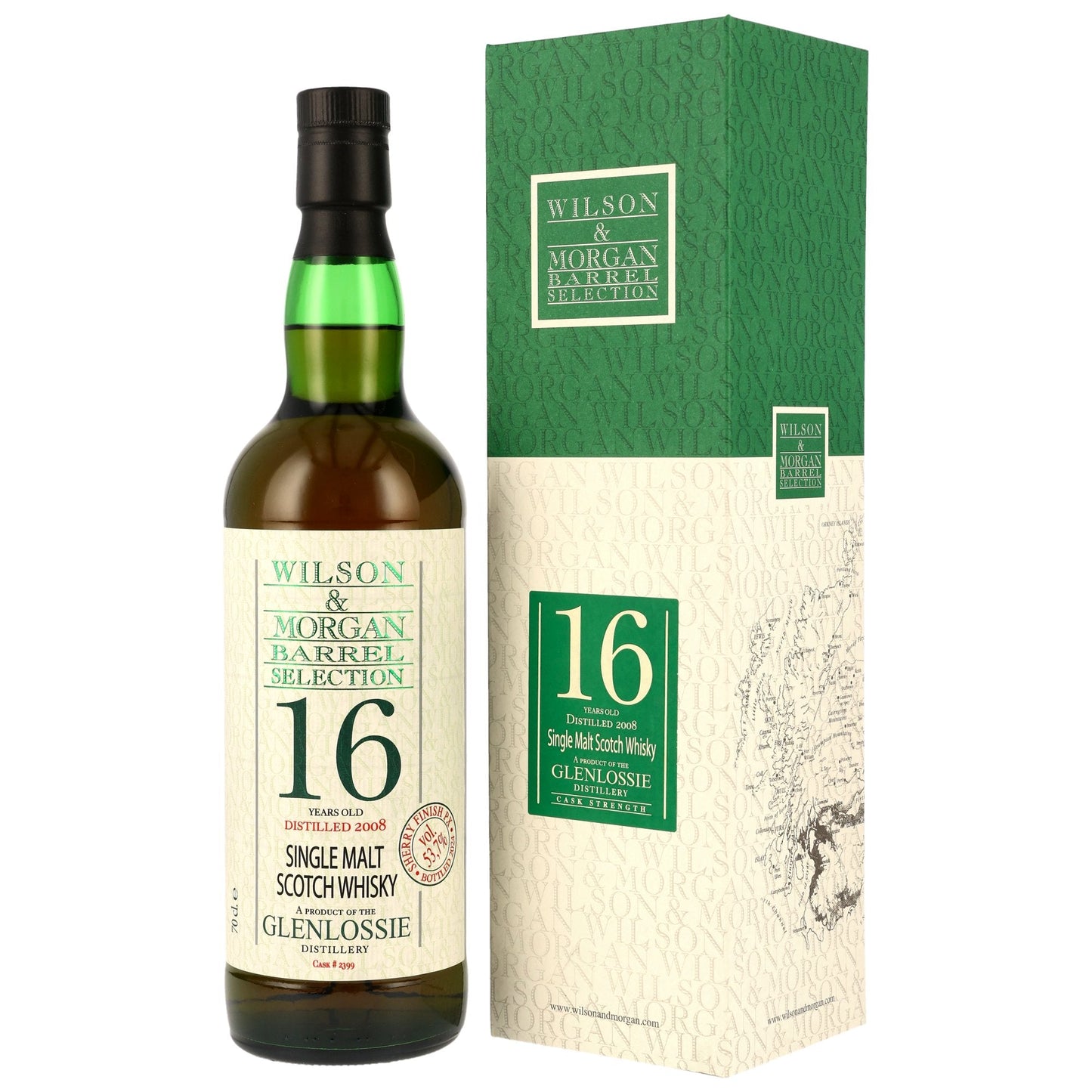 Glenlossie 16 2008/2024 - Wilson & Morgan - 1st Fill PX Sherry Finish #2399