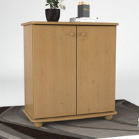 Anika Kommode 93er | Sideboard | Anrichte | 2-Türig mit Regalfächer | 100% Bio Kiefer Massivholz
