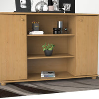 Anika Kommode | Sideboard | Anrichte | 2-Türig | Mitte offene Regale | 100% Bio Kiefer Massivholz