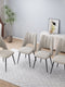 Esszimmerstühle 4er-Set Beige – Modern mit Metallbeinen