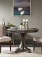 44  Round Dining Table, Solid Wood Finish Classic Design For Dining Room, Grey