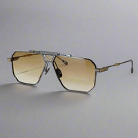 T Henri berlinette ultralight titanium square pilot sunglasses