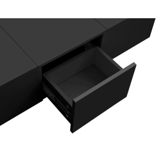 Couchtisch Hochglanz mit Push-Pull Stauraum