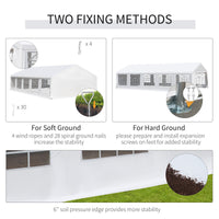 20x32 Heavy Duty Wedding Canopy Event Tent Outdoor Wedding Shelter With Removable Sidewalls Double Doors