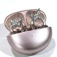 Full Diamond Bow Headphones Drill Buckle European And American Style Special-interest Design