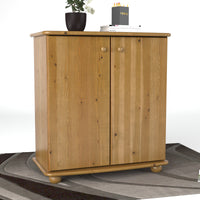 Anika Kommode 93er | Sideboard | Anrichte | 2-Türig mit Regalfächer | 100% Bio Kiefer Massivholz