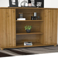 Anika Kommode | Sideboard | Anrichte | 2-Türig | Mitte offene Regale | 100% Bio Kiefer Massivholz