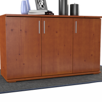 Nobis Kommode Sideboard | Anrichte | 3-Türig mit Regalböden | 100% Bio Kiefer Massivholz