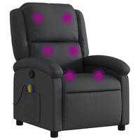 Massage Chair Recliner Genuine Leather Massage Chair Recliner Dark Brown