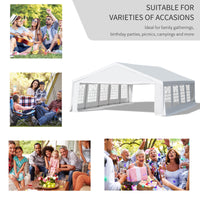 20x32 Heavy Duty Wedding Canopy Event Tent Outdoor Wedding Shelter With Removable Sidewalls Double Doors