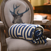 Nordic Key Pattern Knitted Line End Bed Flag Blanket
