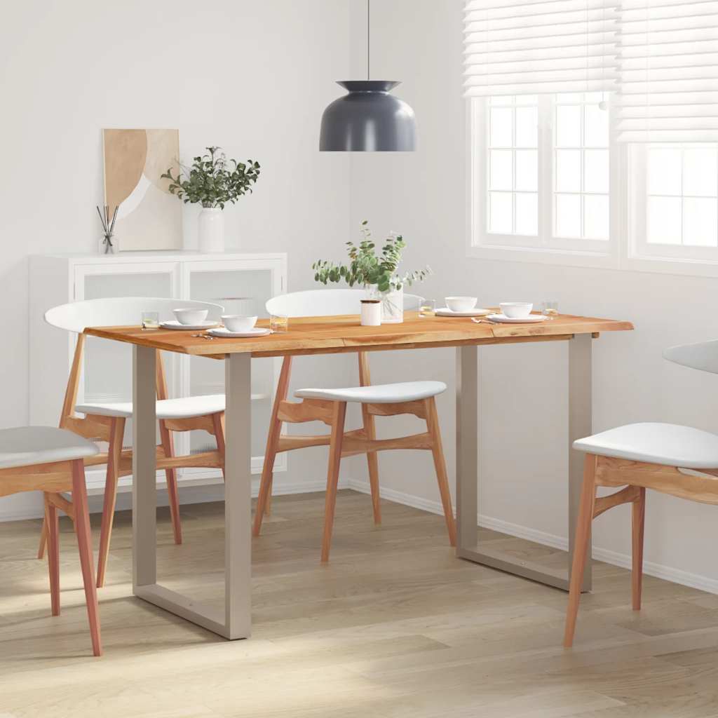 dining table 140×70×76 cm solid acacia wood   dining table 140×70×76