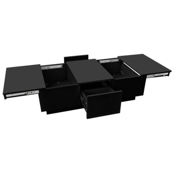 Couchtisch Hochglanz mit Push-Pull Stauraum