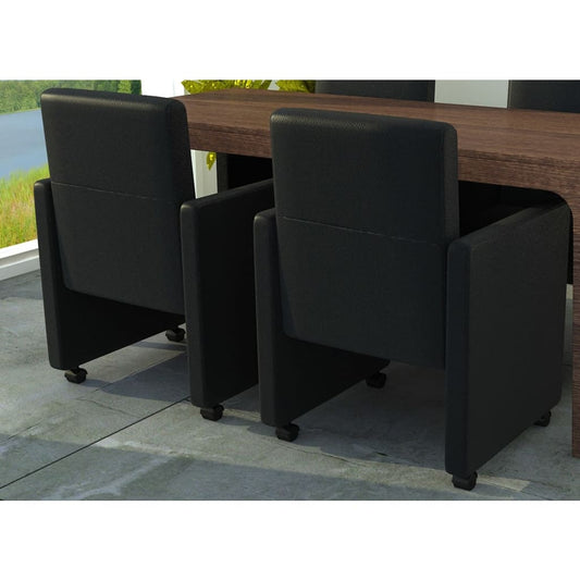 Dining Chairs, 2 pcs., Faux Leather