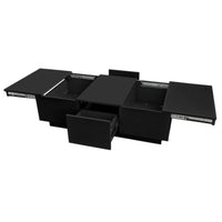 Couchtisch Hochglanz mit Push-Pull Stauraum