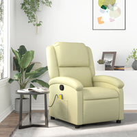 Massage Chair Recliner Genuine Leather Massage Chair Recliner Dark Brown