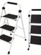 Step Ladder, 4 Sturdy Step Stools, With Anti-slip Pedals And Comfortable Handrails, 330 Pounds Load-bearing Capacity