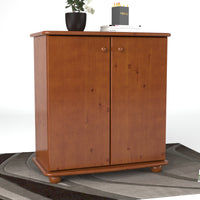 Anika Kommode 93er | Sideboard | Anrichte | 2-Türig mit Regalfächer | 100% Bio Kiefer Massivholz