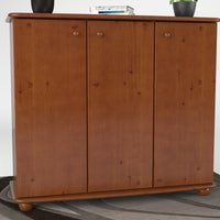 Anika Kommode Sideboard 110er | Anrichte | 3-Türig mit Regalfächer | 100% Bio Kiefer Massivholz