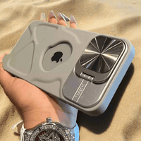 Fashion logo hole magnetic case for iphone lens protection covers