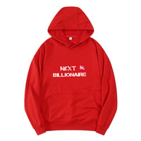 Motivational Line,NEXT BILLIONAIRE,New fashionable round neck hoodie