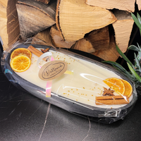 DochtFreunde "Black-Ship" | Handgemachte Betonkerze Schwarz | Vanilla Toffee