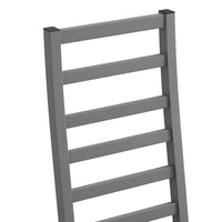 4er-Set Esszimmerstühle aus Metall – Stahlbeine, PU-Ledersitz, hohe Rückenlehne, armloses Design, für Küche & Wohnzimmer, Farbe Grau