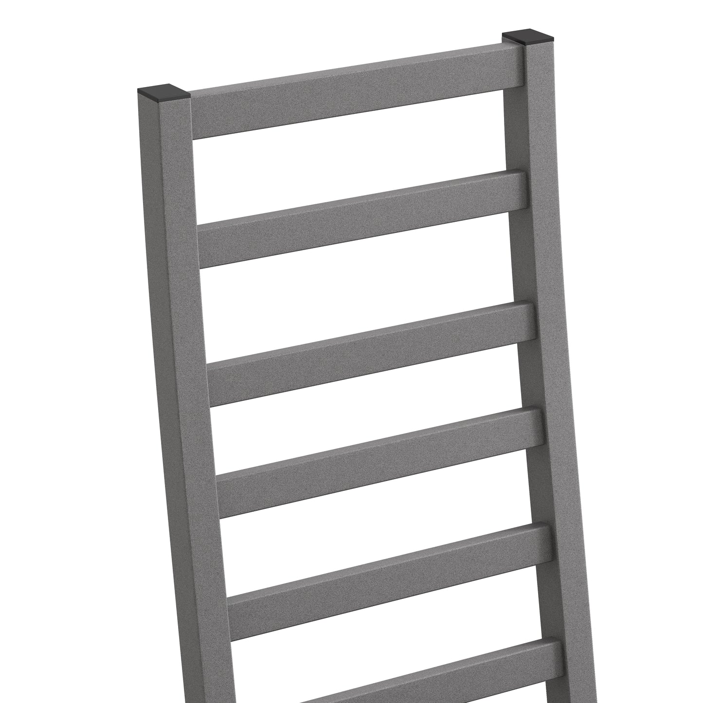 4er-Set Esszimmerstühle aus Metall – Stahlbeine, PU-Ledersitz, hohe Rückenlehne, armloses Design, für Küche & Wohnzimmer, Farbe Grau