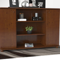 Anika Kommode | Sideboard | Anrichte | 2-Türig | Mitte offene Regale | 100% Bio Kiefer Massivholz