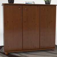 Anika Kommode Sideboard 110er | Anrichte | 3-Türig mit Regalfächer | 100% Bio Kiefer Massivholz