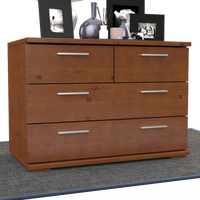Nobis Kommode Sideboard | Anrichte | 4-Schubladen | 57cm hoch | 100% Bio Kiefer Massivholz