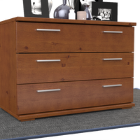Nobis Kommode Sideboard | 3 große Schubladen | 57cm hoch | 100% Bio Kiefer Massivholz