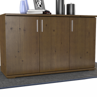Nobis Kommode Sideboard | Anrichte | 3-Türig mit Regalböden | 100% Bio Kiefer Massivholz