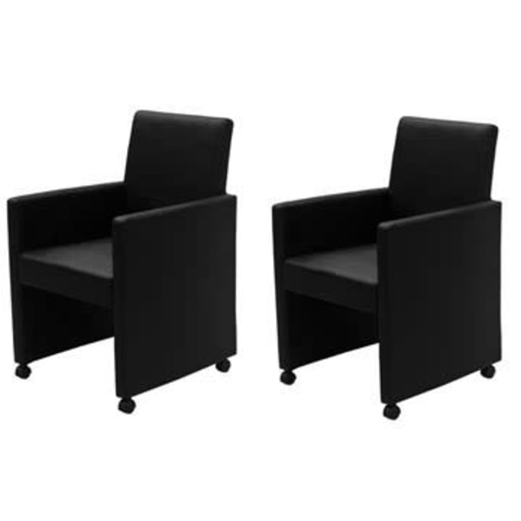 Dining Chairs, 2 pcs., Faux Leather