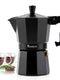 Stovetop Espresso Maker Espresso Cup Moka Pot Classic Cafe Maker Percolator Coffee Maker Italian Espresso for Gas or Electric Aluminum Black Gift package with 2 cups Amazon Platform Banned