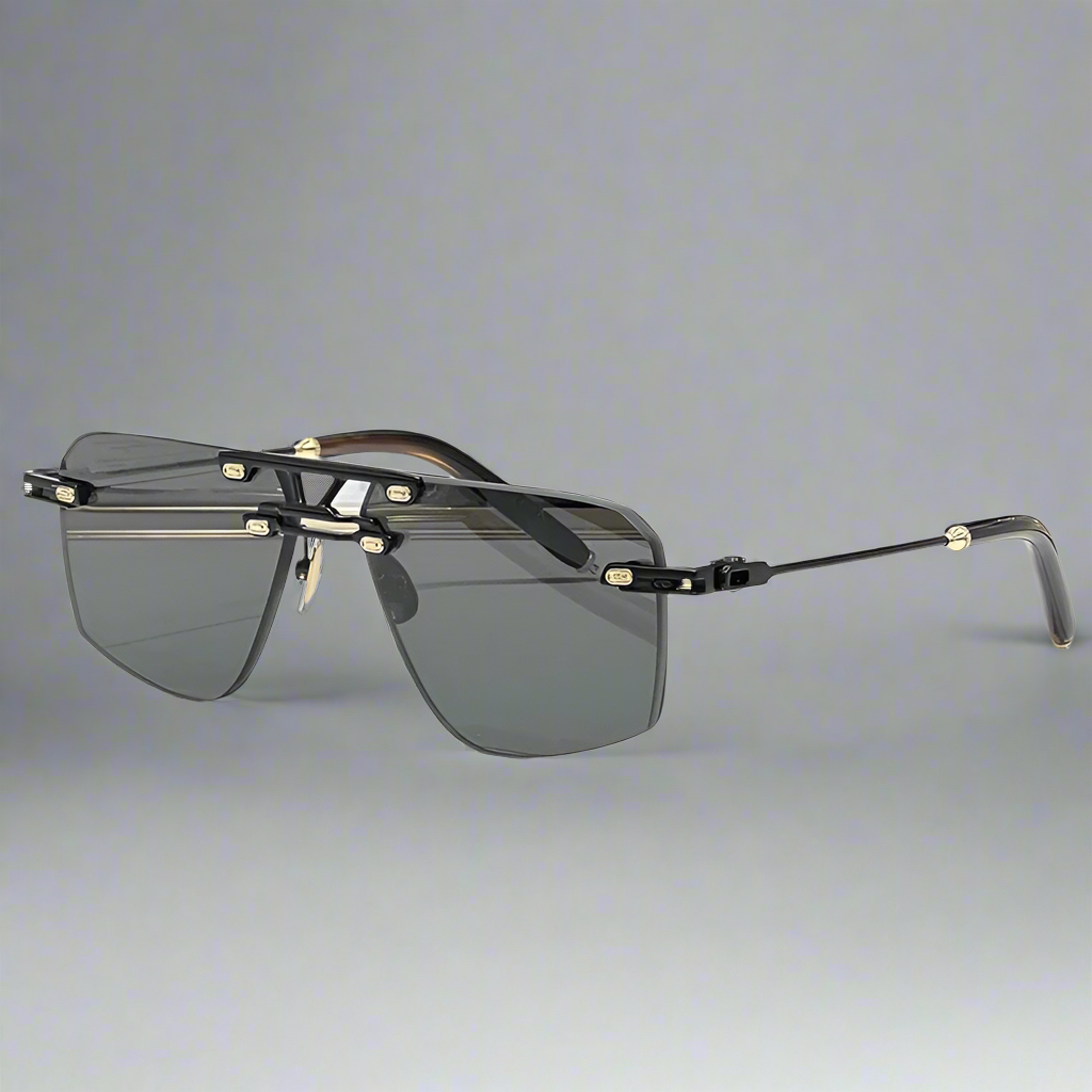 Luxury rimless polygon sunglasses – high street unisex eyewear