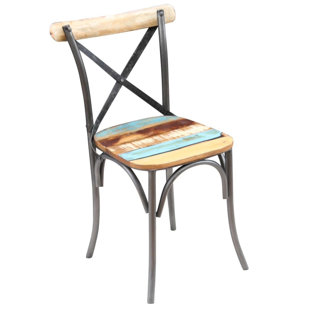 Dining Chairs, 2 Pieces, Reclaimed Solid Wood