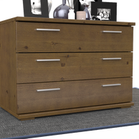 Nobis Kommode Sideboard | 3 große Schubladen | 57cm hoch | 100% Bio Kiefer Massivholz