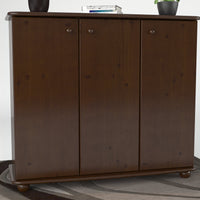 Anika Kommode Sideboard 110er | Anrichte | 3-Türig mit Regalfächer | 100% Bio Kiefer Massivholz