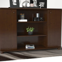 Anika Kommode | Sideboard | Anrichte | 2-Türig | Mitte offene Regale | 100% Bio Kiefer Massivholz