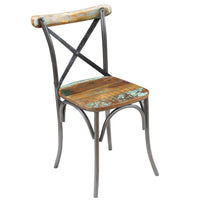 Dining Chairs, 2 Pieces, Reclaimed Solid Wood